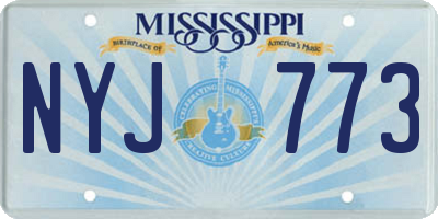 MS license plate NYJ773