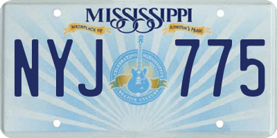 MS license plate NYJ775