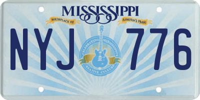 MS license plate NYJ776