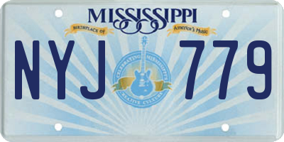 MS license plate NYJ779