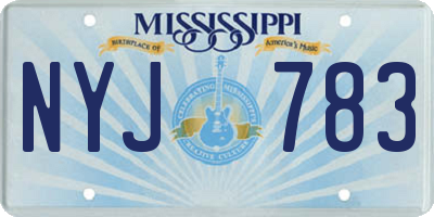 MS license plate NYJ783