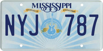 MS license plate NYJ787