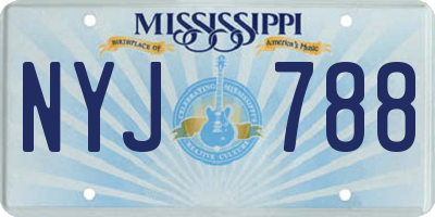 MS license plate NYJ788