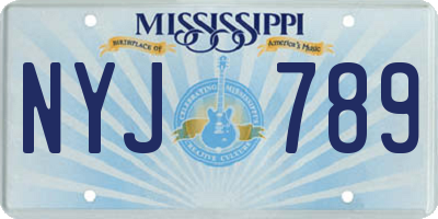 MS license plate NYJ789