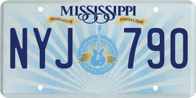 MS license plate NYJ790