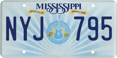 MS license plate NYJ795