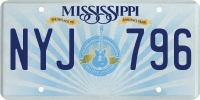 MS license plate NYJ796