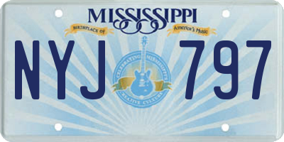 MS license plate NYJ797