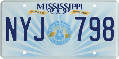 MS license plate NYJ798