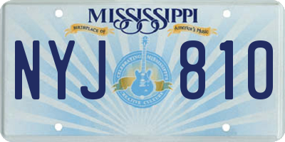 MS license plate NYJ810