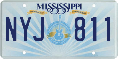 MS license plate NYJ811