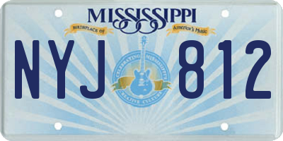MS license plate NYJ812