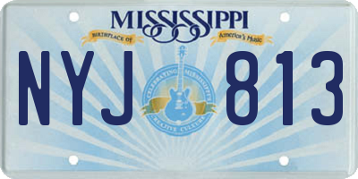 MS license plate NYJ813