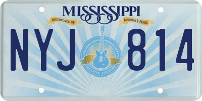 MS license plate NYJ814