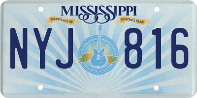 MS license plate NYJ816