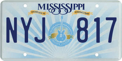 MS license plate NYJ817
