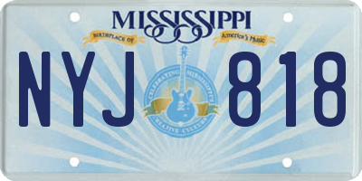 MS license plate NYJ818