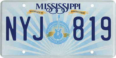 MS license plate NYJ819