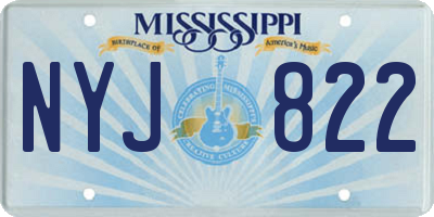 MS license plate NYJ822