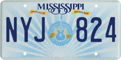 MS license plate NYJ824