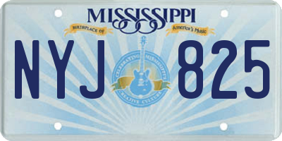 MS license plate NYJ825