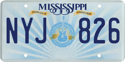 MS license plate NYJ826
