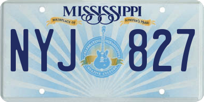 MS license plate NYJ827