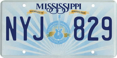 MS license plate NYJ829