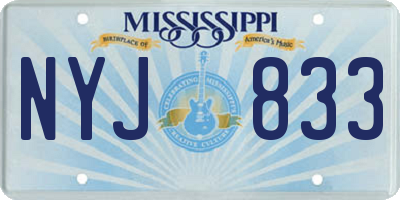 MS license plate NYJ833