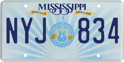 MS license plate NYJ834