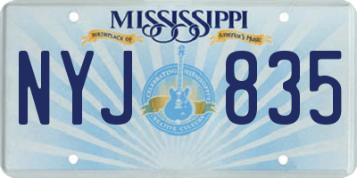MS license plate NYJ835
