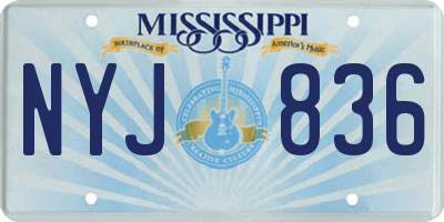 MS license plate NYJ836