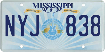 MS license plate NYJ838