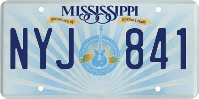 MS license plate NYJ841