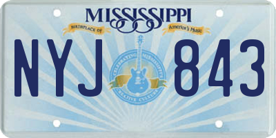 MS license plate NYJ843