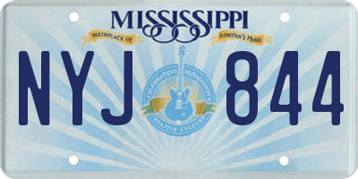 MS license plate NYJ844