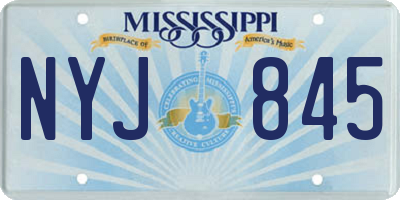 MS license plate NYJ845