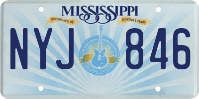 MS license plate NYJ846