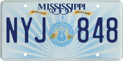 MS license plate NYJ848