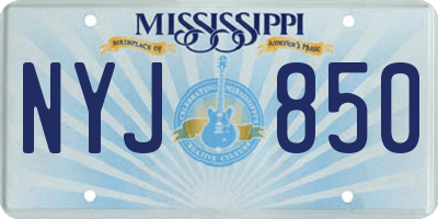 MS license plate NYJ850