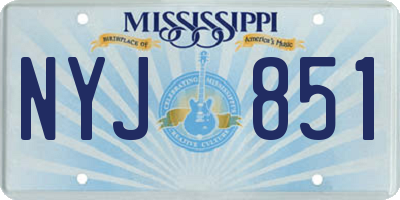 MS license plate NYJ851