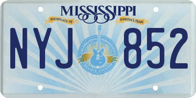 MS license plate NYJ852