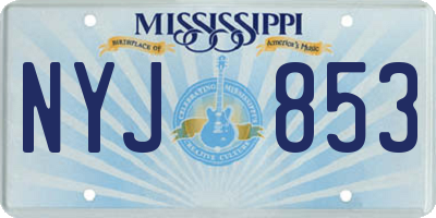 MS license plate NYJ853