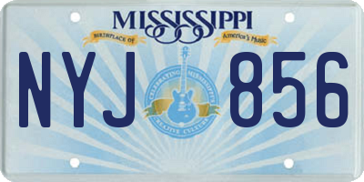 MS license plate NYJ856
