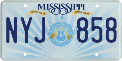 MS license plate NYJ858