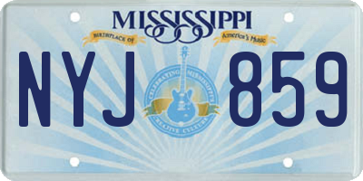 MS license plate NYJ859