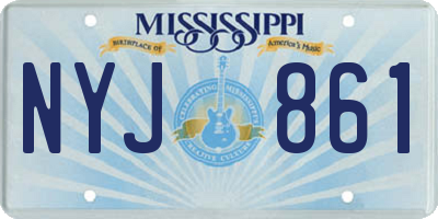 MS license plate NYJ861