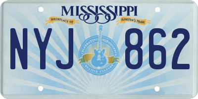 MS license plate NYJ862