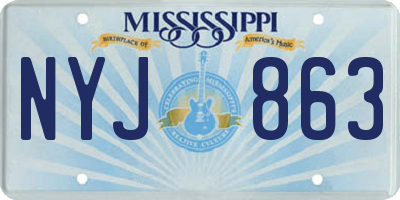 MS license plate NYJ863