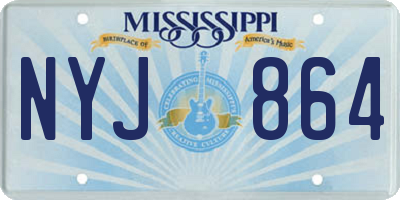MS license plate NYJ864